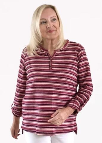 Mudflower Pink Stripe Top